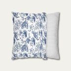 Scottish Fold Blue French Toile Pillow