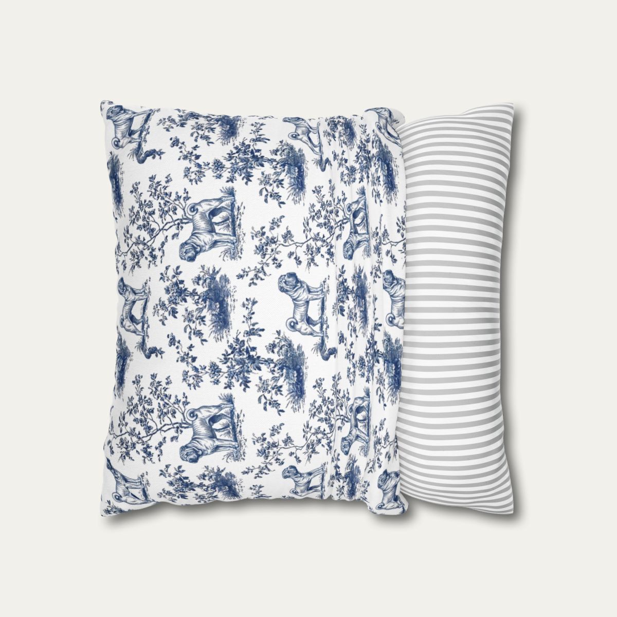 Shar Pei Blue French Toile Pillow