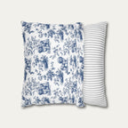 Havanese Blue French Toile Pillow
