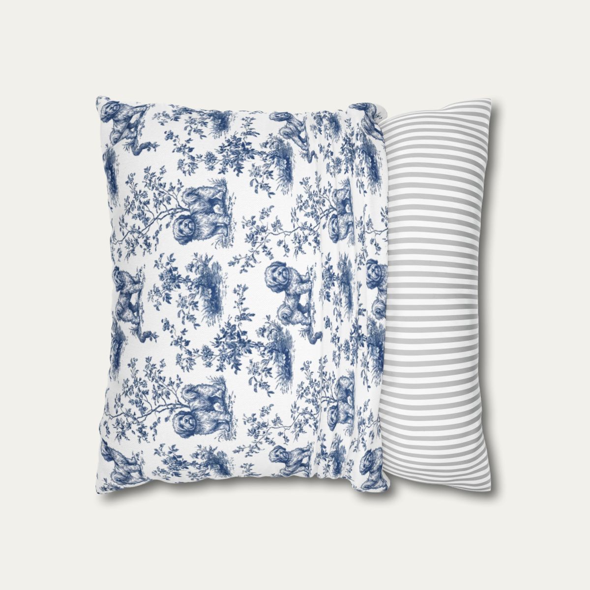 Havanese Blue French Toile Pillow