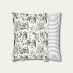 Belgian Malinois Sage Green French Toile Pillow
