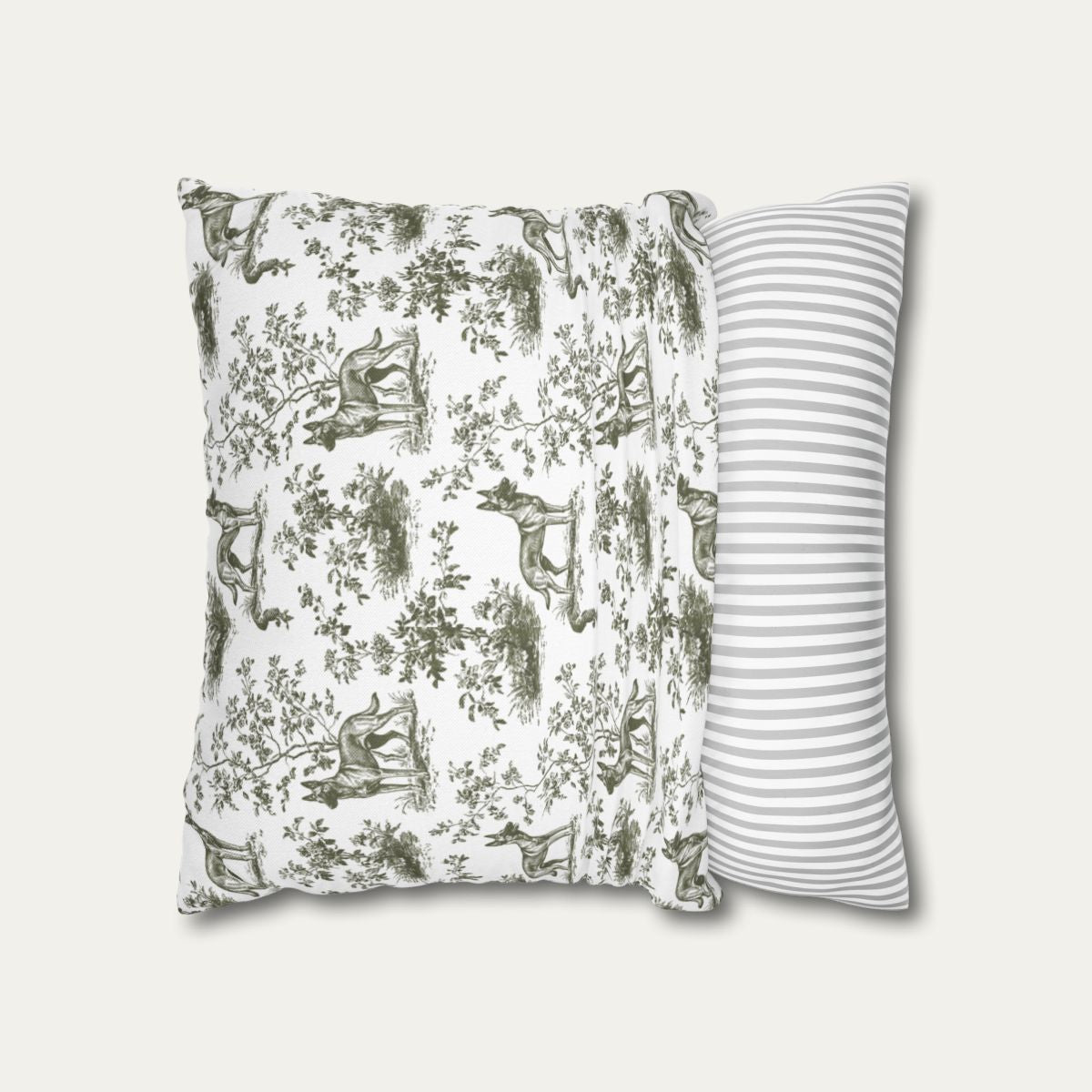 Belgian Malinois Sage Green French Toile Pillow