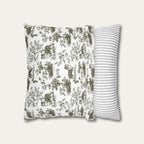 Australian Shepherd Sage Green French Toile Pillow