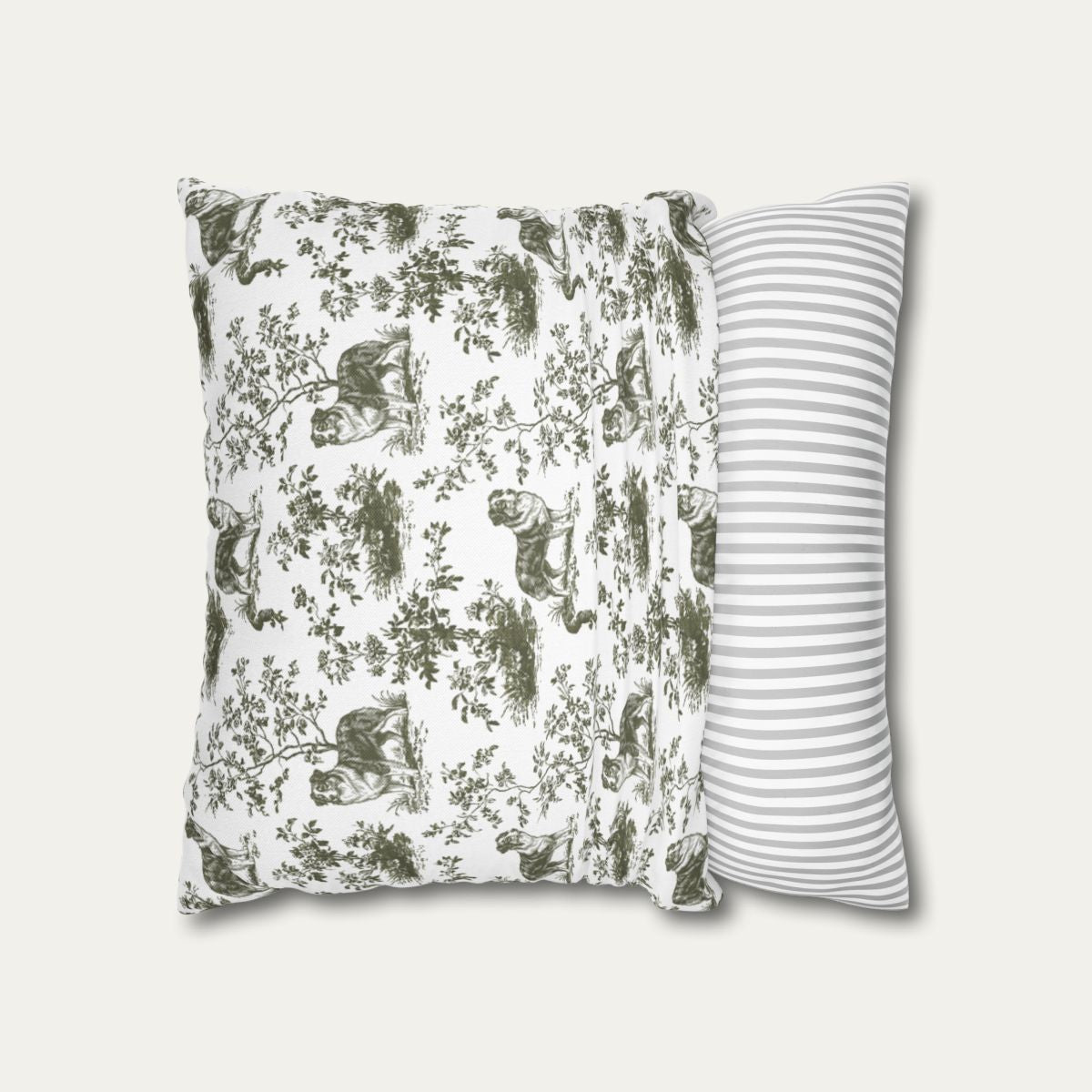 Australian Shepherd Sage Green French Toile Pillow