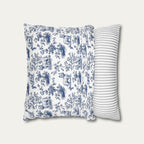 Westie Blue French Toile Pillow