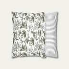 Irish Setter Sage Green French Toile Pillow