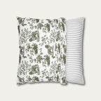 Newfoundland Sage Green French Toile Pillow