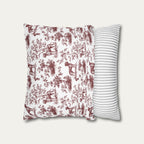 Rhodesian Ridgeback Burgundy French Toile Pillow