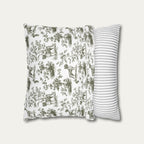 Boxer Sage Green French Toile Pillow