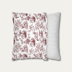 Goldendoodle Burgundy French Toile Pillow