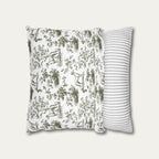 Greyhound Sage Green French Toile Pillow