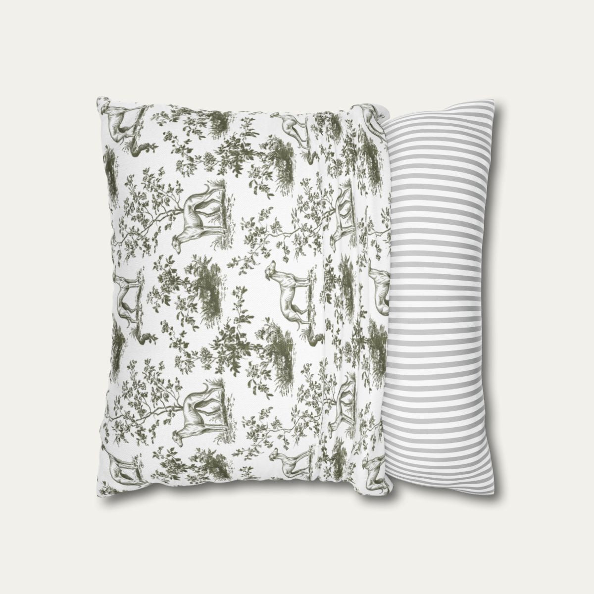 Greyhound Sage Green French Toile Pillow
