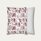 Bernedoodle Burgundy French Toile Pillow