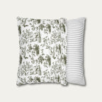Sphynx cat Sage Green French Toile Pillow