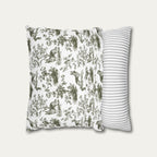German Shepherd Sage Green French Toile Pillow