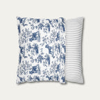 Schnauzer Blue French Toile Pillow