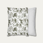 Bernese Mountain Sage Green French Toile Pillow