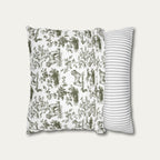 Shar Pei Sage Green French Toile Pillow