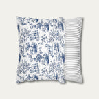 Great pyrenees Blue French Toile Pillow