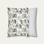 Bernedoodle Sage Green French Toile Pillow