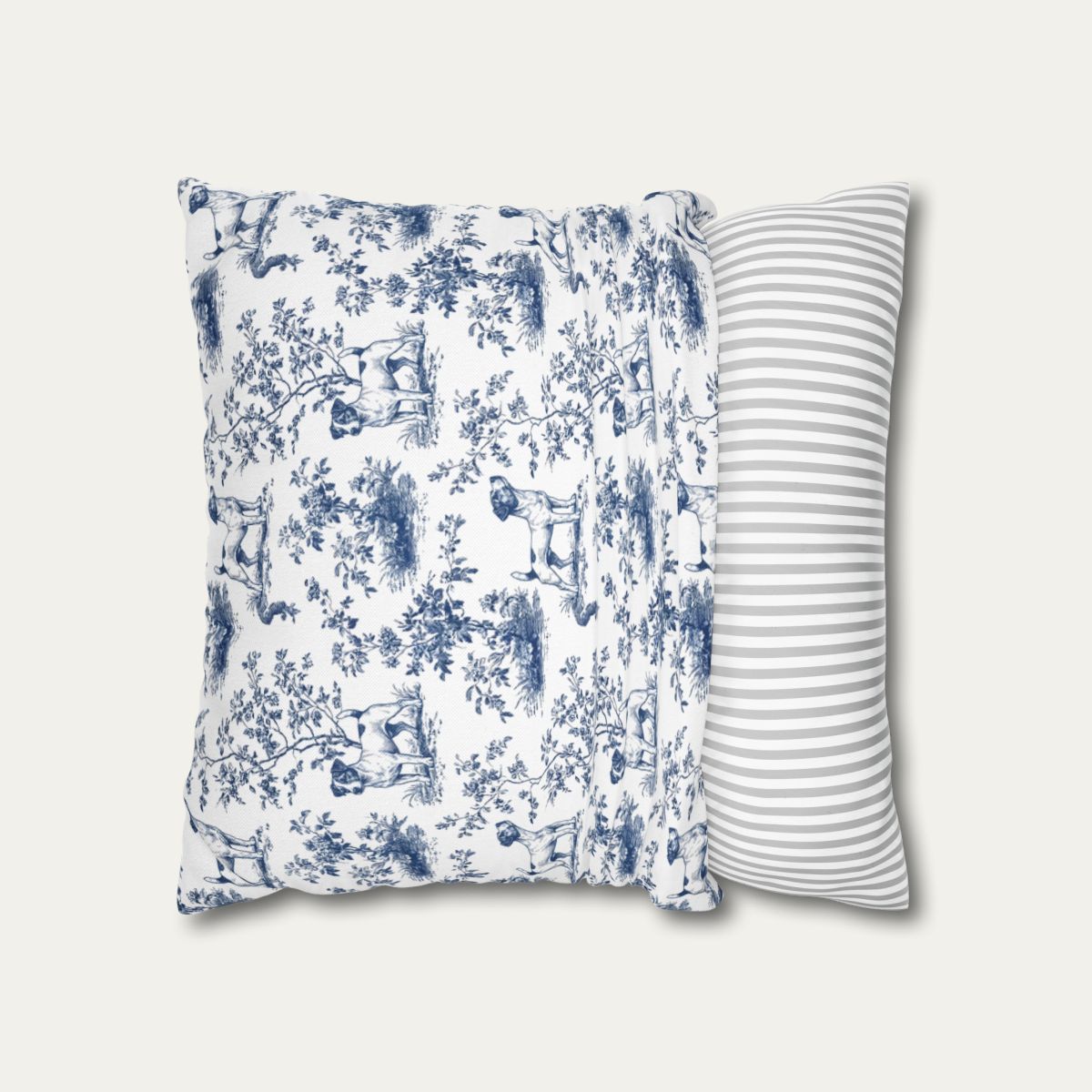 Jack Russell Blue French Toile Pillow