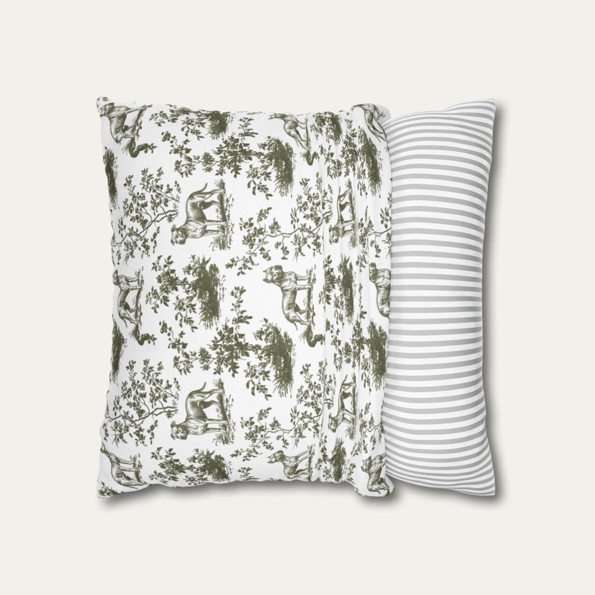 Pitbull Sage Green French Toile Pillow