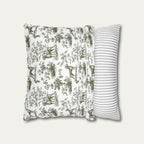 Weimaraner Sage Green French Toile Pillow