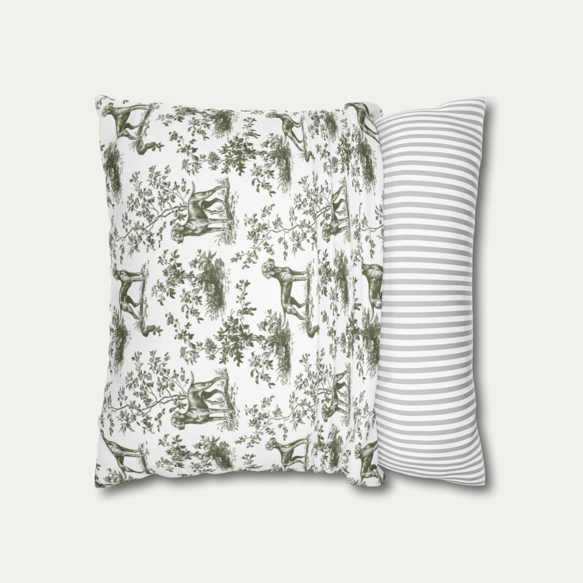 Weimaraner Sage Green French Toile Pillow