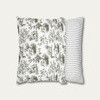 Goldendoodle Sage Green French Toile Pillow
