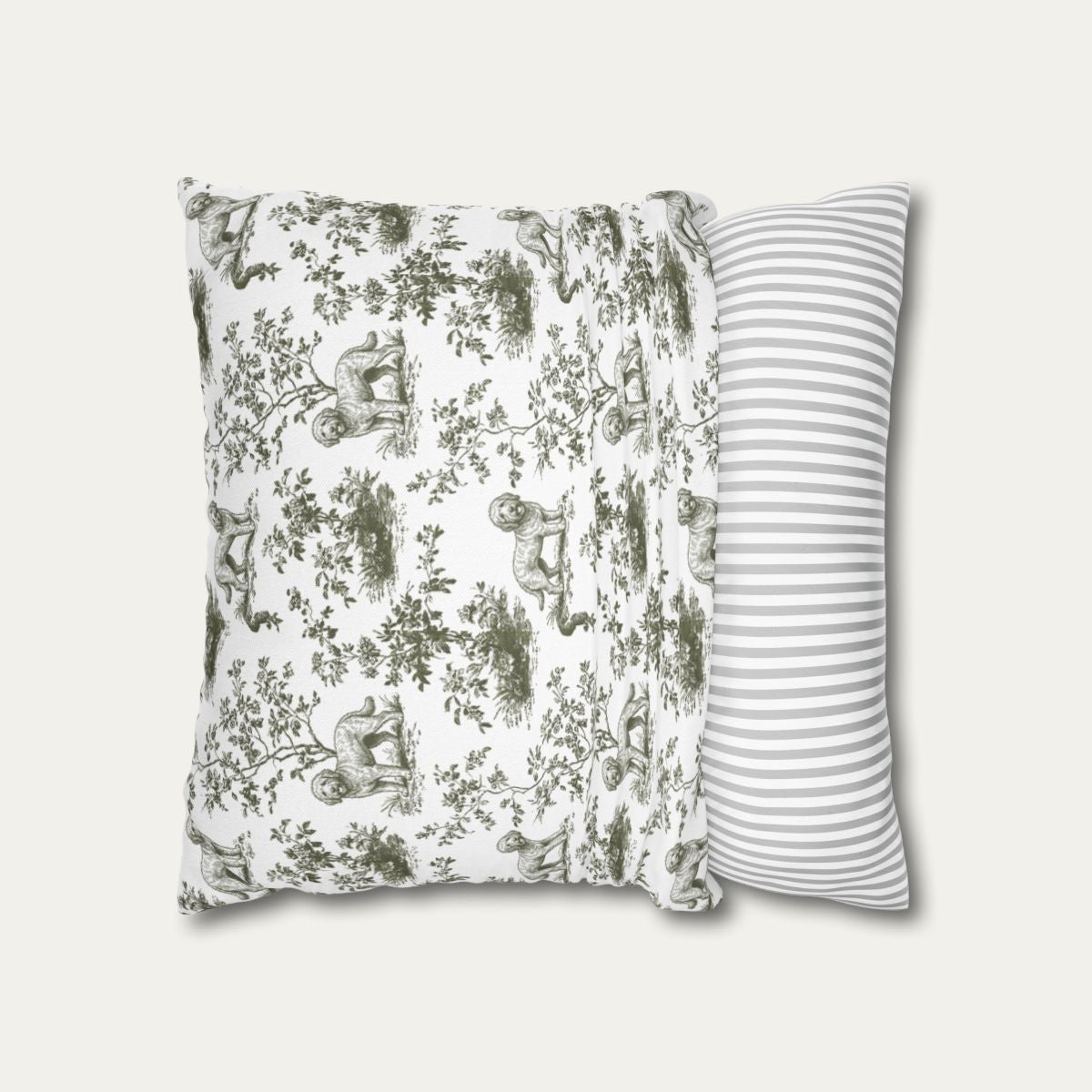 Goldendoodle Sage Green French Toile Pillow