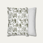 Cockapoo Sage Green French Toile Pillow