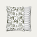 Samoyed Sage Green French Toile Pillow
