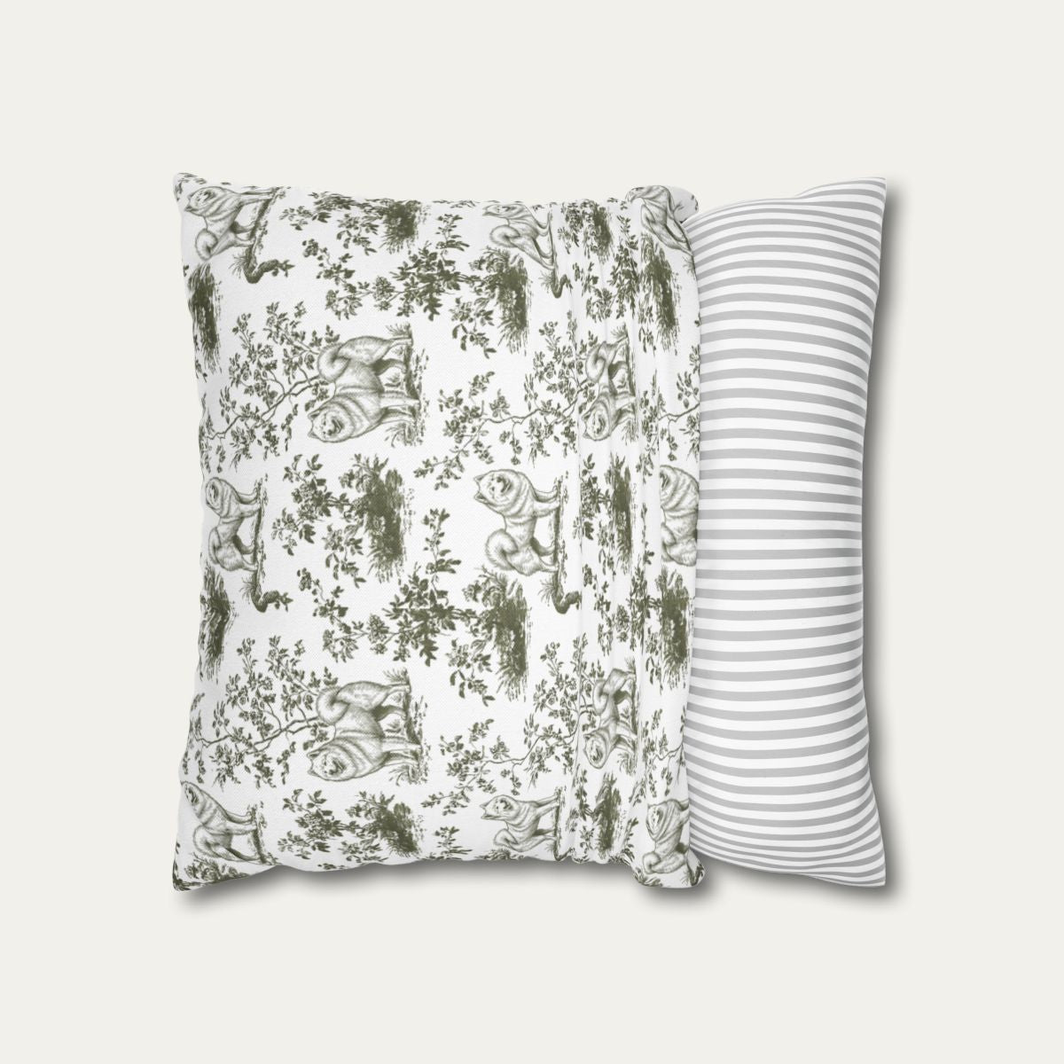Samoyed Sage Green French Toile Pillow