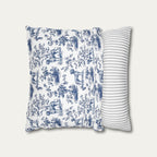 Rhodesian Ridgeback Blue French Toile Pillow