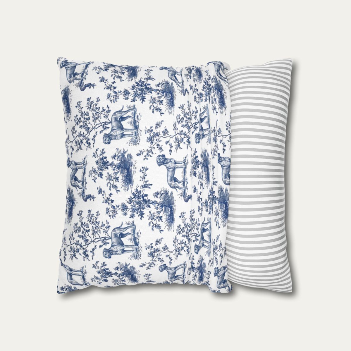 Rhodesian Ridgeback Blue French Toile Pillow
