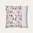 Weimaraner Burgundy French Toile Pillow