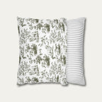 Great Pyrenees Sage Green French Toile Pillow