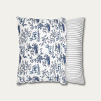 Pitbull Blue French Toile Pillow