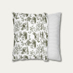 Bloodhound Sage Green French Toile Pillow