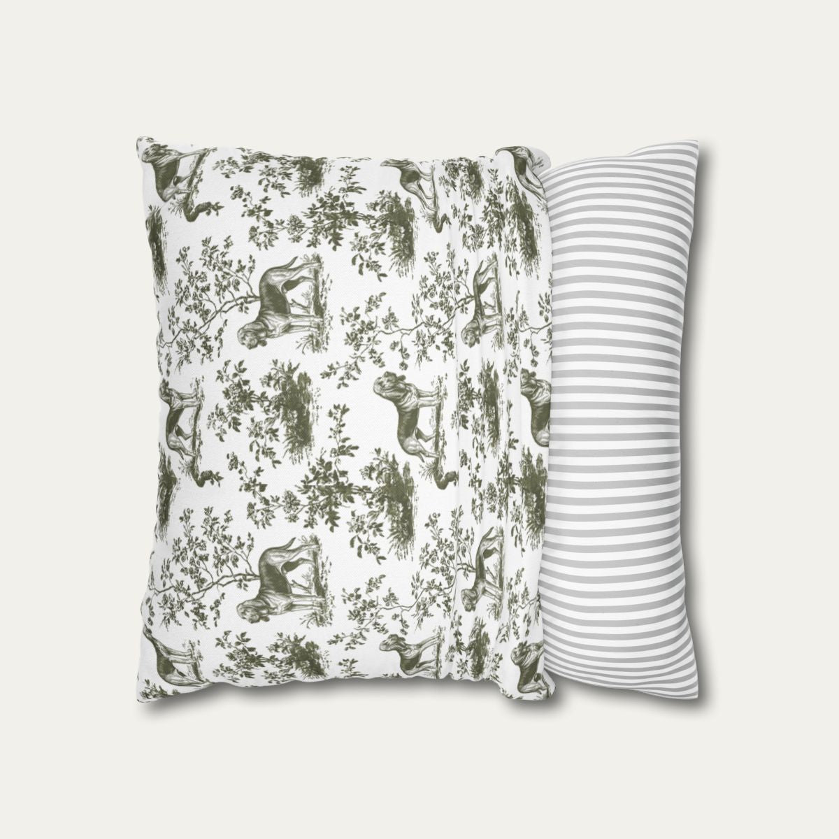 Bloodhound Sage Green French Toile Pillow