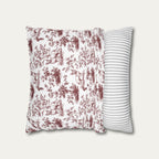 Sphynx Cat Burgundy French Toile Pillow