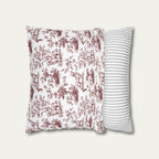 Golden Retriever Burgundy French Toile Pillow