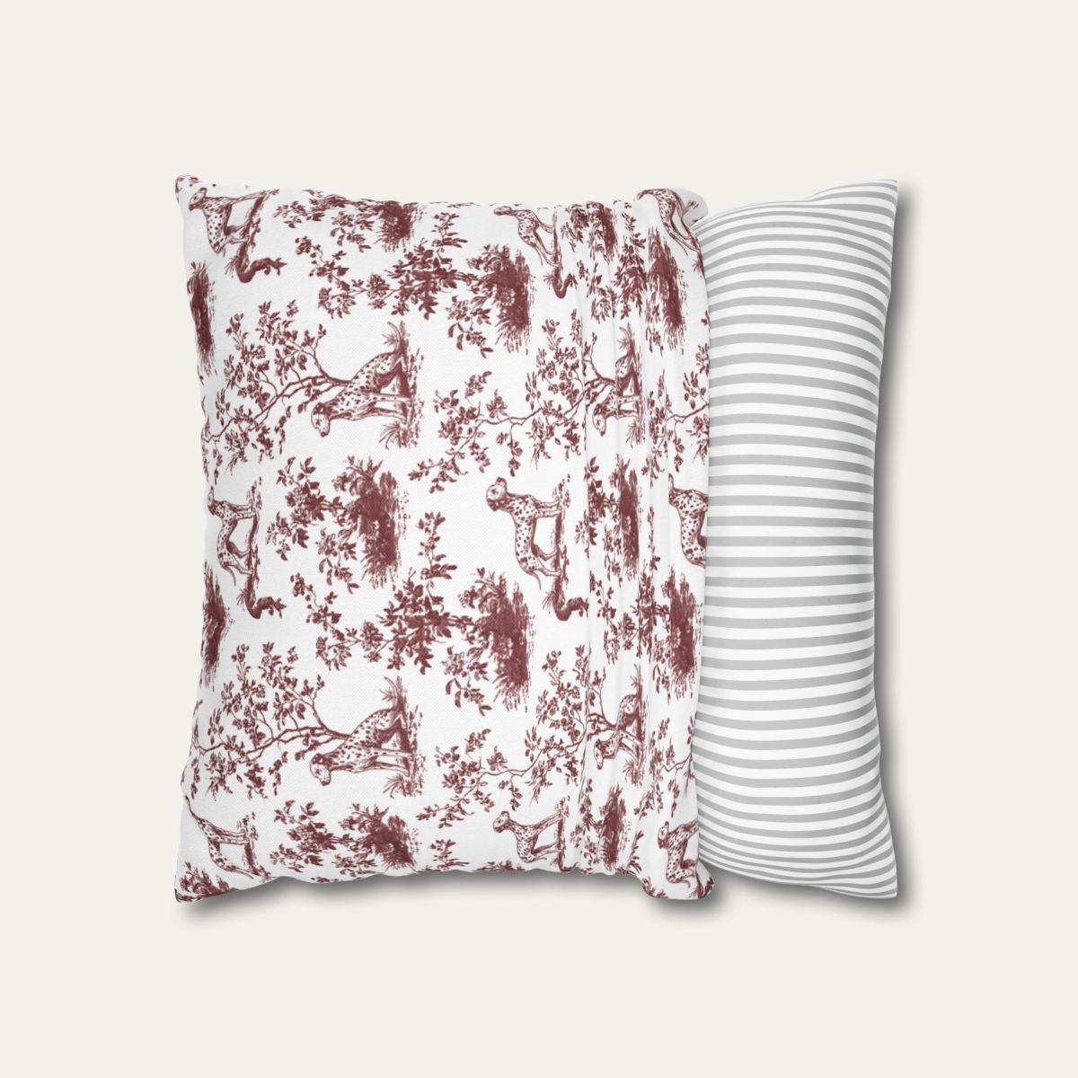 Dalmatian Burgundy French Toile Pillow