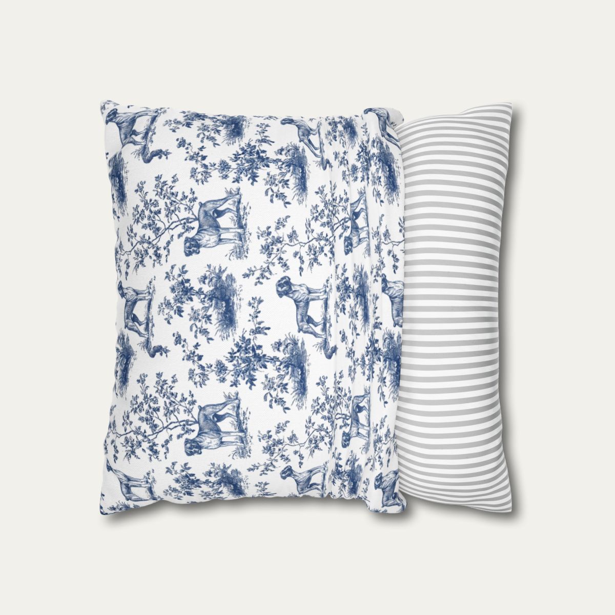 Boxer Blue French Toile Pillow