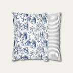 Greyhound Blue French Toile Pillow