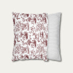 Chihuahua Shorthaired Burgundy French Toile Pillow