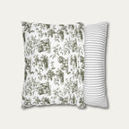 Havanese Sage Green French Toile Pillow