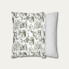 Vizsla Sage Green French Toile Pillow
