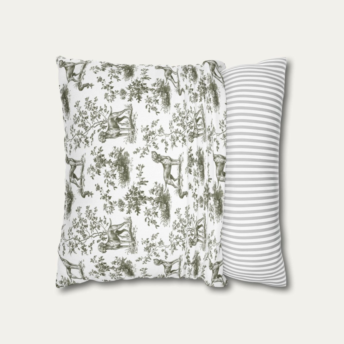 Vizsla Sage Green French Toile Pillow
