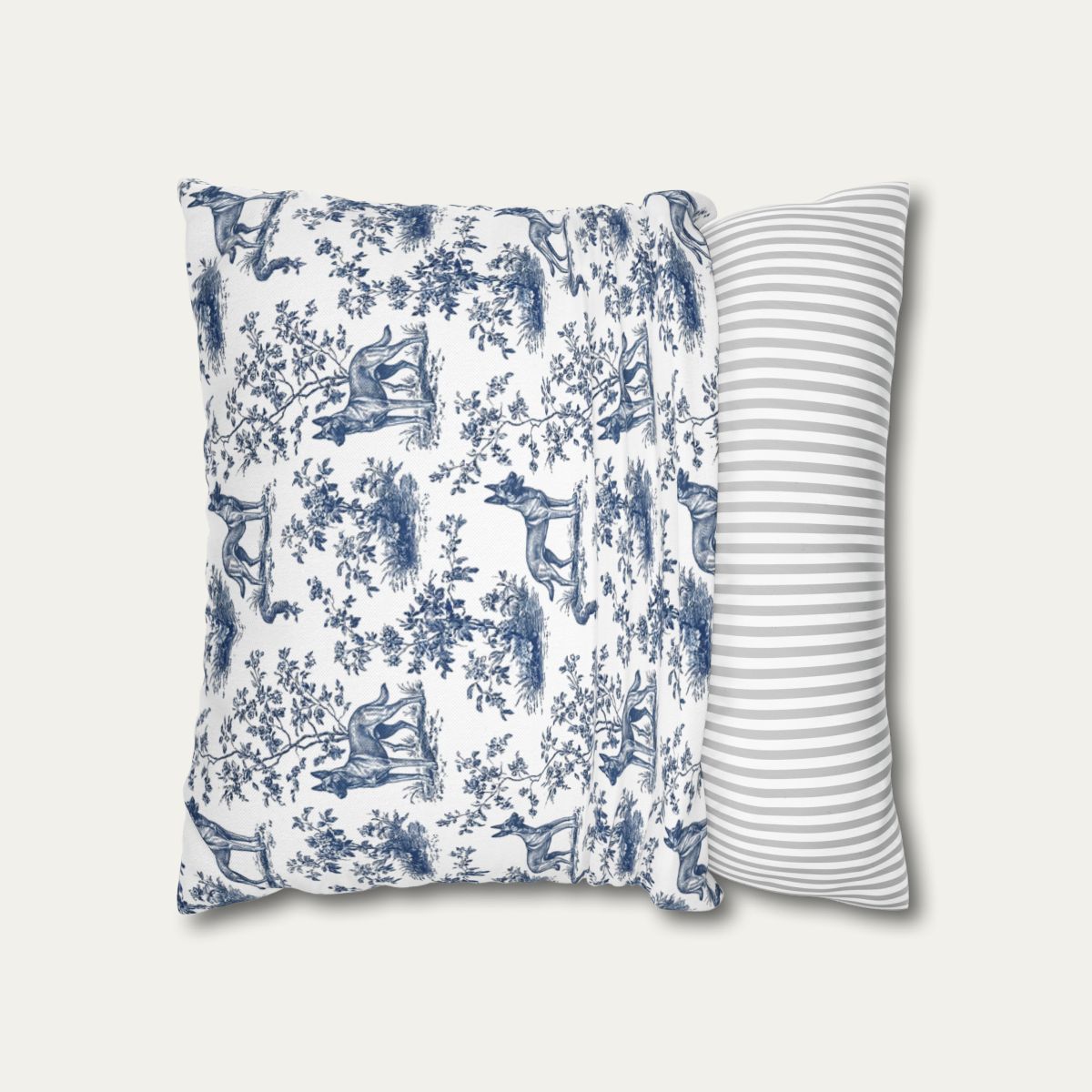 Belgian Malinois Blue French Toile Pillow